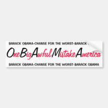 OBAMA - une grande erreur terrible Amérique Adhésif Pour Voiture
