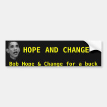 obamaaaa, ESPOIR ET CHANGEMENT, Bob Hope et change Adhésifs Pour Voiture