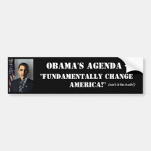 OBAMA'S AGENDA-Anti-Obama Bumper Stickers