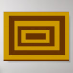 Oblong, art de motif d'abrégé sur rectangle posters