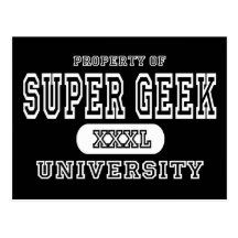 Obscurité superbe d'université de geek carte postale