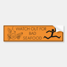 Observez pour mauvais Seafood_orange Adhésif Pour Voiture