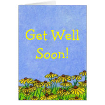Obtenez bientôt les fleurs bonnes de Susans observ Carte De Vœux