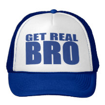 Obtenez le vrai chapeau de camionneur de Bro (bleu Casquettes