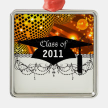 obtention du diplôme de diplômé de disco d'or décorations de noël