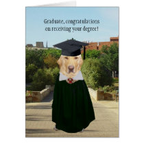 Obtention du diplôme drôle personnalisable de chie cartes
