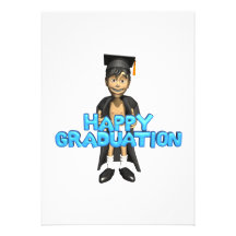 Obtention du diplôme heureuse invitations