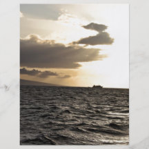 Océan au coucher du soleil prospectus avec motif