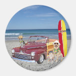 Océan/plage/surfer/Woodie Magnets Pour Réfrigérateur