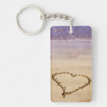 Océan Valentine romantique - coutume de plage de s Porte-clés