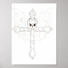 Octobre ombrage le squelette posters