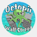 Octopii Wall Street - occupez Wall Street ! Adhésif