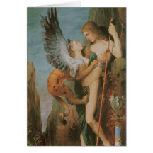 Oedipe et le sphinx carte de vœux