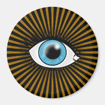 Oeil bleu solaire magnets pour réfrigérateur