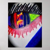 OEIL C U sur la toile Poster