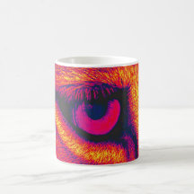 Oeil de lions en rouge tasses à café
