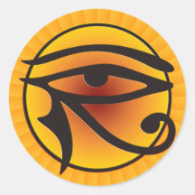 Oeil de lune d'éclat jaune de Horus | Adhésif
