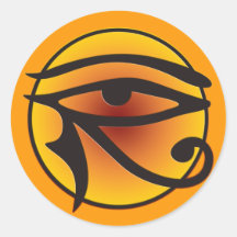 Oeil de lune d'orange de Horus | Autocollants