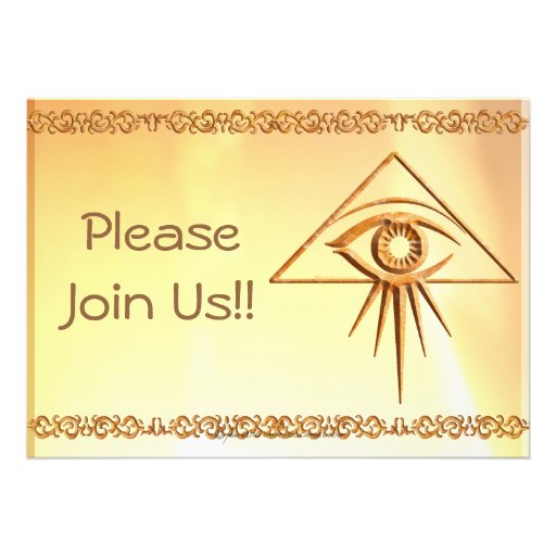 Oeil de pierre de Providence Invitations Personnalisables