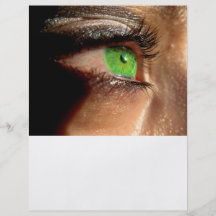 Oeil vert prospectus customisé