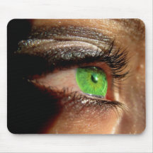 Oeil vert tapis de souris