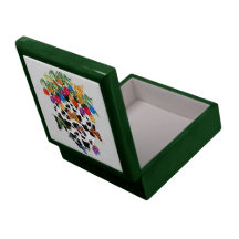 Oeuf de pâques de peau de vache boîte à bijoux