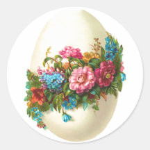 Oeuf de pâques floral adhésif