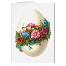 Oeuf de pâques floral cartes