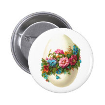 Oeuf de pâques floral pin's avec agrafe