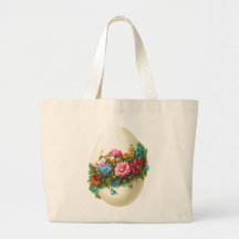 Oeuf de pâques floral sacs en toile