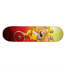 Oeufs de jonglerie de lapin de Pâques Skateboard