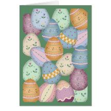 Oeufs de pâques carte de vœux