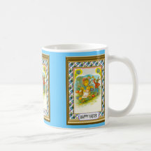 Oeufs et un lapin mug à café