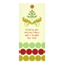Oh arbre de Noël Carte Double En Couleur