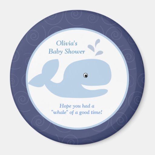 Oh baleine de compagnon aimant rond de faveur de 3