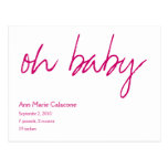 Oh carte postale de faire-part de bébé (personnali