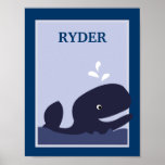 oh copie nautique d'art de crèche de baleine du co affiche