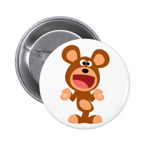 "Oh…" Gesticulation de l'insigne de bouton d'ours  Badge