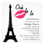 Oh ! La de La ! Invitation d'anniversaire (blanche