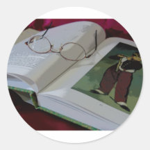 oh, pour lire autocollant rond