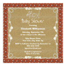 Oh voiliers et baby shower nautique de coquillages invitation personnalisée