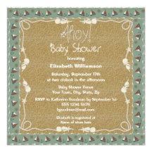 Oh voiliers et baby shower nautique de coquillages faire-parts