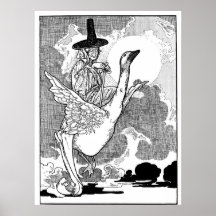 Oie de mère victorienne vintage par Charles Robins Affiche
