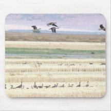 Oies de migration dans le domaine Mousepad Tapis De Souris