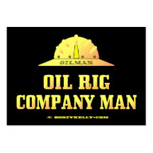 Oilman, homme de Rig Company Pétrolière, cartes de Cartes De Visite Professionnelles