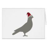 Oiseau avec un chapeau de Père Noël Cartes De Vœux