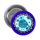 Oiseau bleu badges avec agrafe