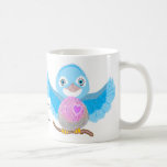 Oiseau bleu de bonheur mugs à café