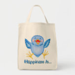 Oiseau bleu de bonheur sacs