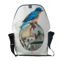 "Oiseau bleu oriental " Sacoche